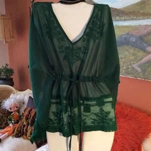 Chiffon Boho Poncho Top